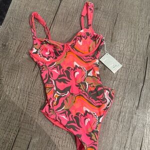 Maaji Coral Lava Reversible One Piecee Swimsuit.